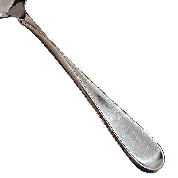 2 Oneida Flight II Serving Spoon 8.5" stainless 2000s vtg art deco style - Picture 2 of 8